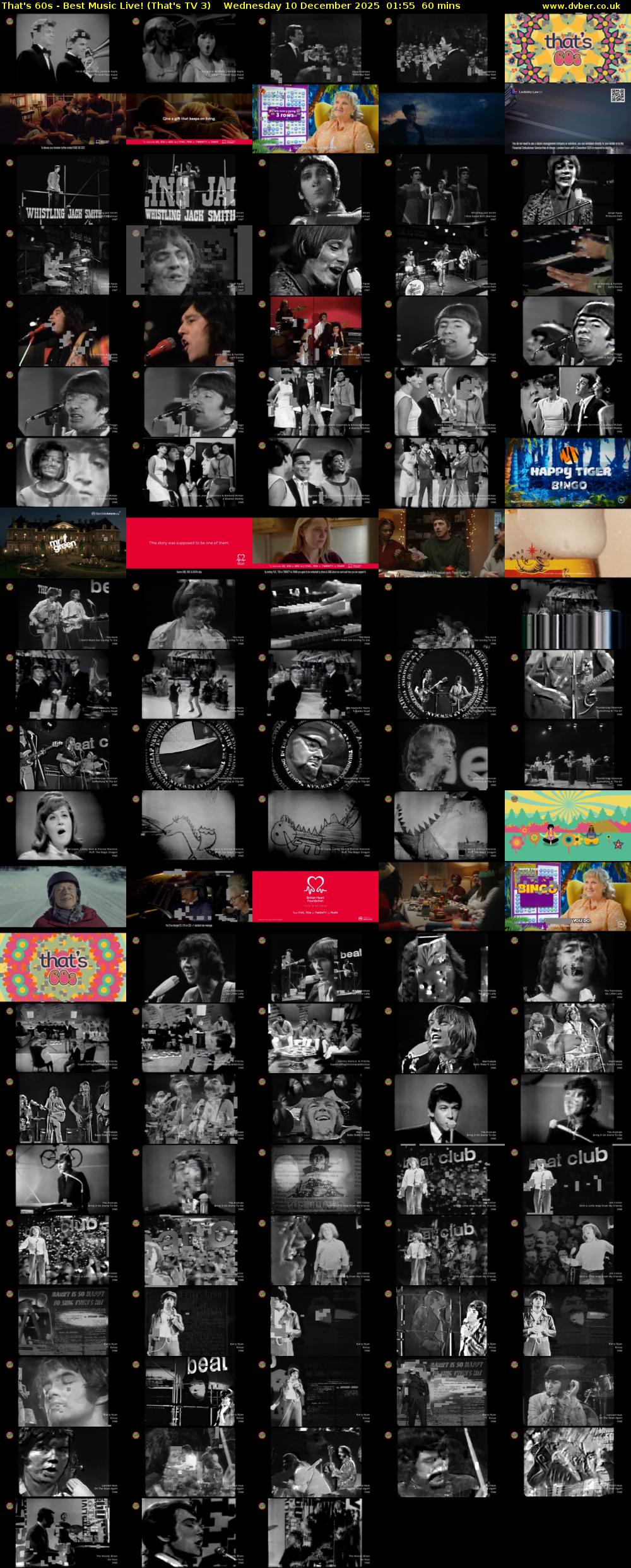 That's 60s - Best Music Live! (That's TV 3) Wednesday 10 December 2025 01:55 - 02:55