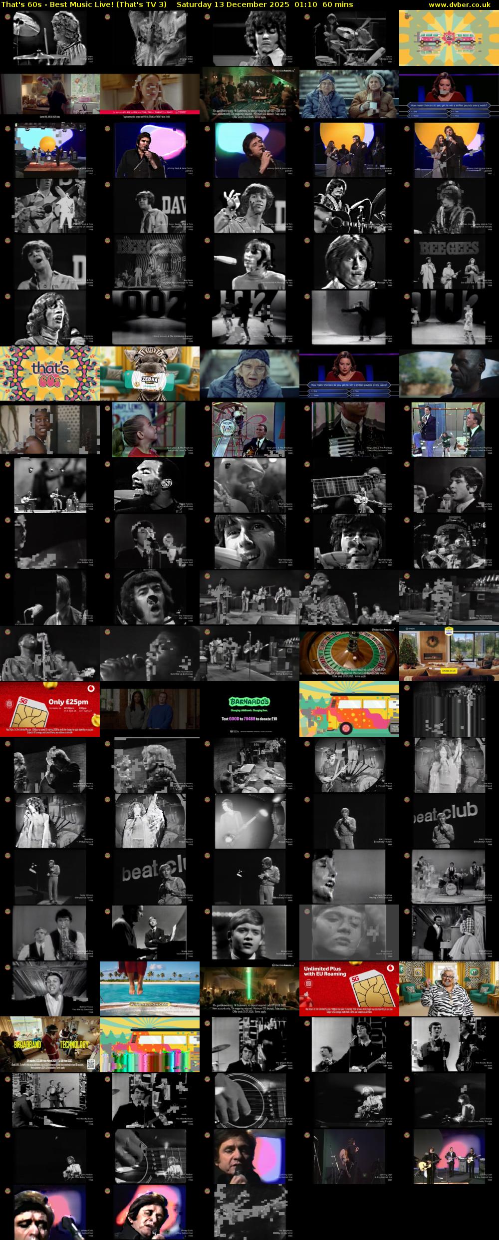 That's 60s - Best Music Live! (That's TV 3) Saturday 13 December 2025 01:10 - 02:10