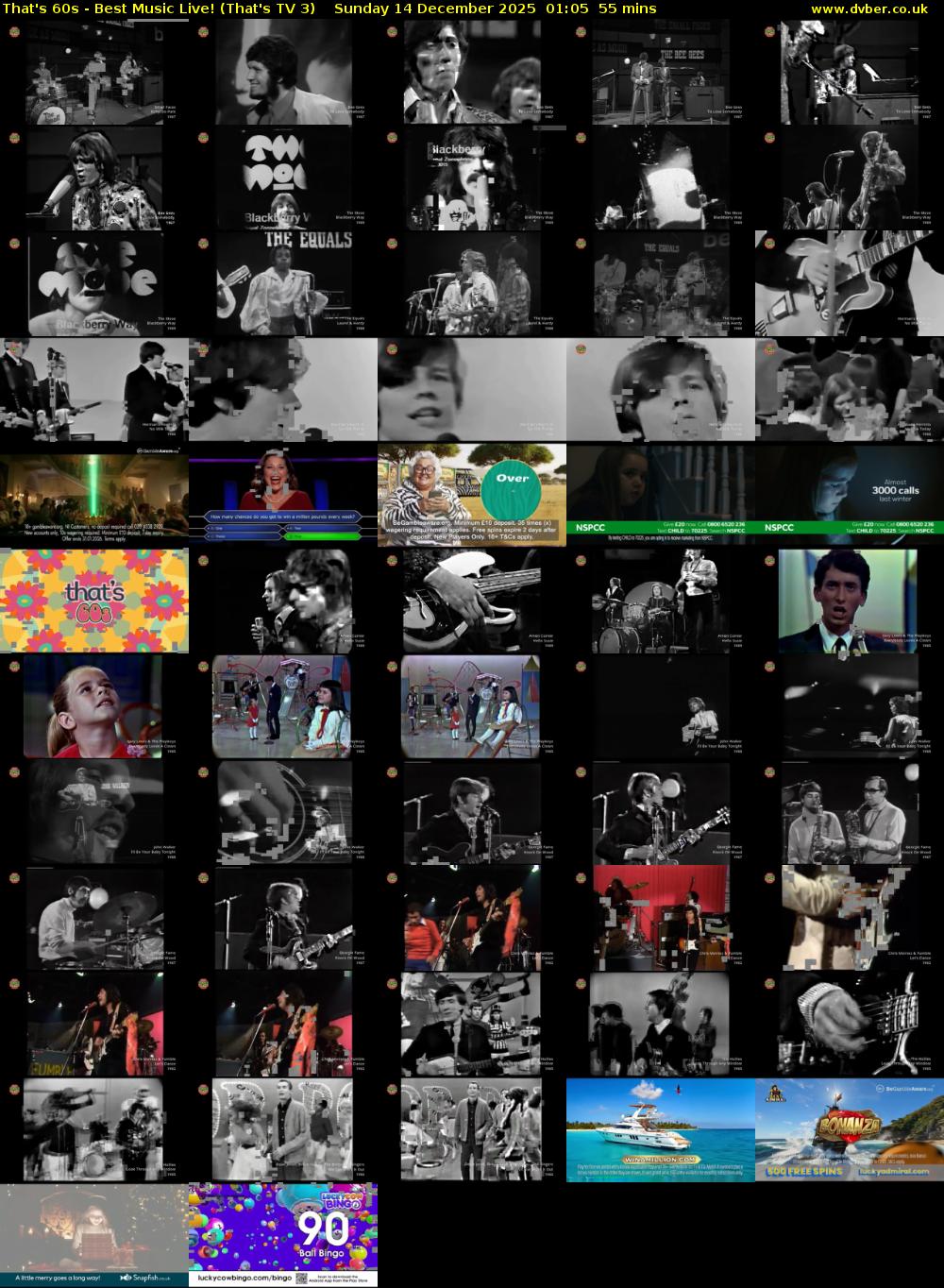 That's 60s - Best Music Live! (That's TV 3) Sunday 14 December 2025 01:05 - 02:00