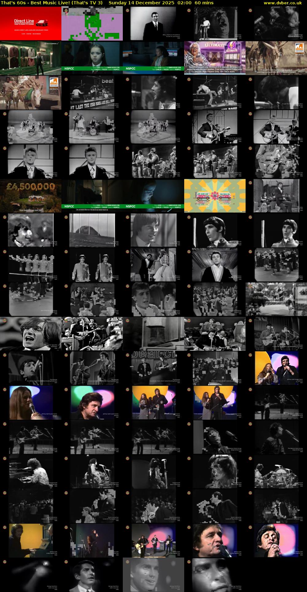 That's 60s - Best Music Live! (That's TV 3) Sunday 14 December 2025 02:00 - 03:00