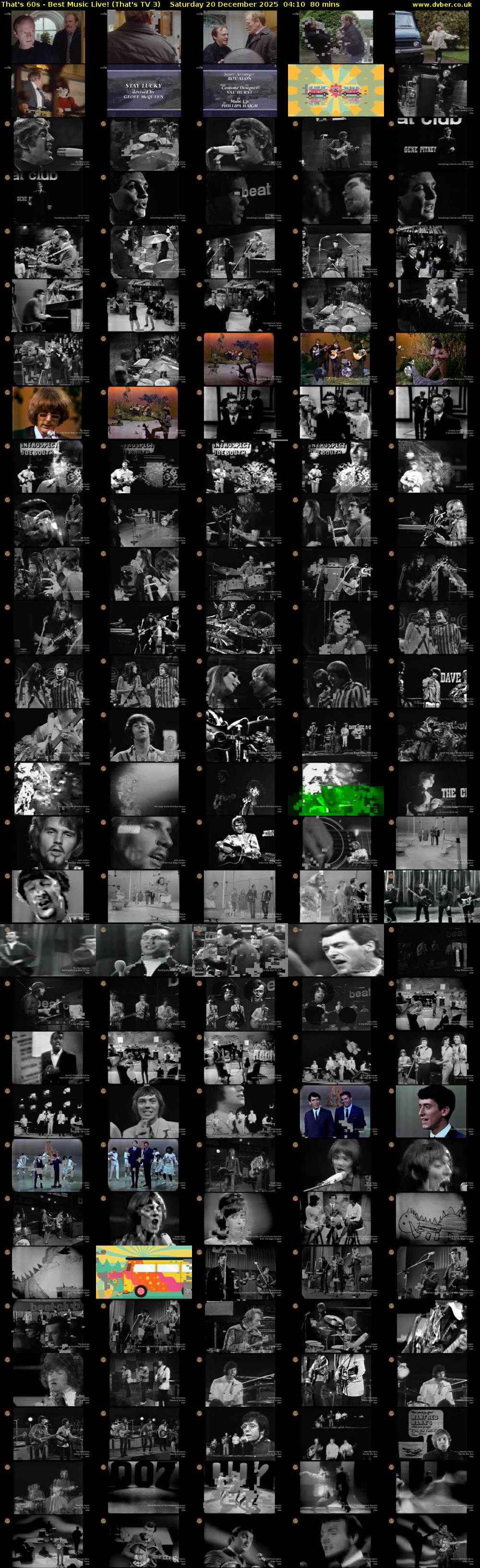 That's 60s - Best Music Live! (That's TV 3) Saturday 20 December 2025 04:10 - 05:30