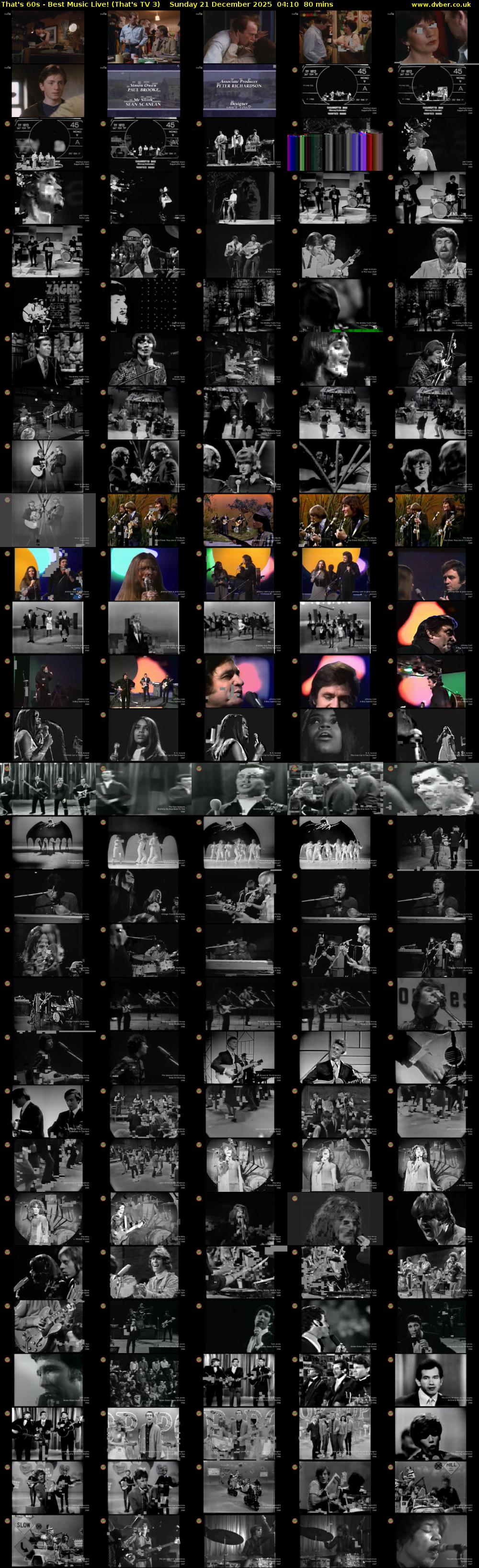 That's 60s - Best Music Live! (That's TV 3) Sunday 21 December 2025 04:10 - 05:30