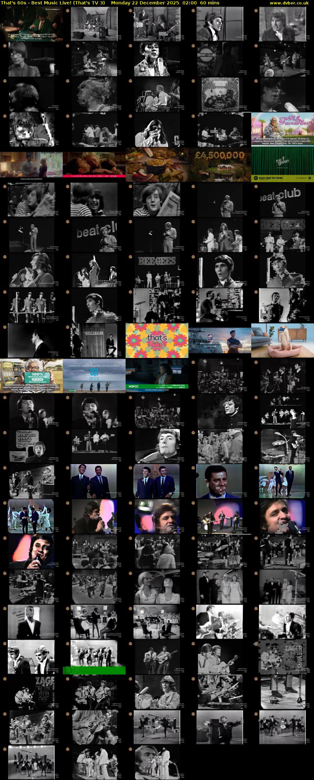 That's 60s - Best Music Live! (That's TV 3) Monday 22 December 2025 02:00 - 03:00