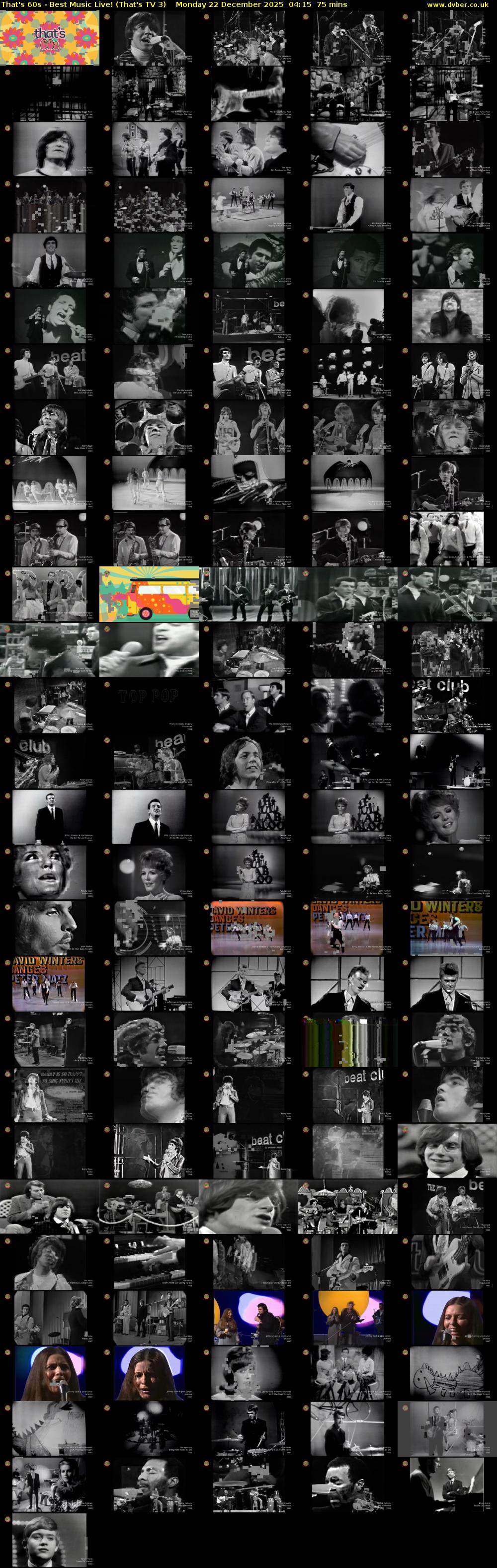 That's 60s - Best Music Live! (That's TV 3) Monday 22 December 2025 04:15 - 05:30