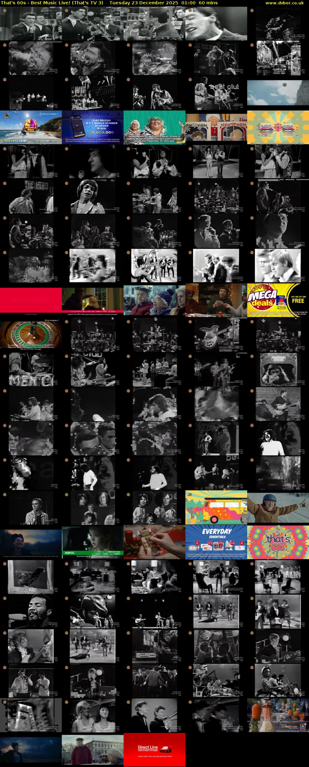 That's 60s - Best Music Live! (That's TV 3) Tuesday 23 December 2025 01:00 - 02:00