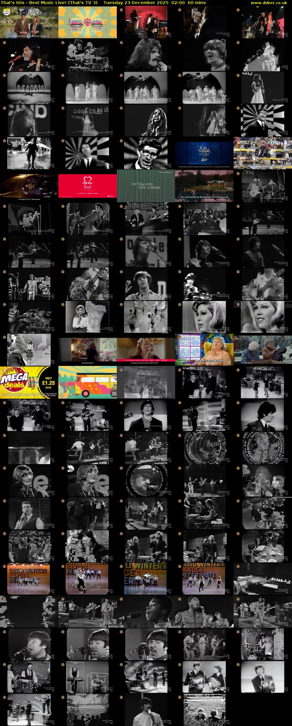 That's 60s - Best Music Live! (That's TV 3) Tuesday 23 December 2025 02:00 - 03:00