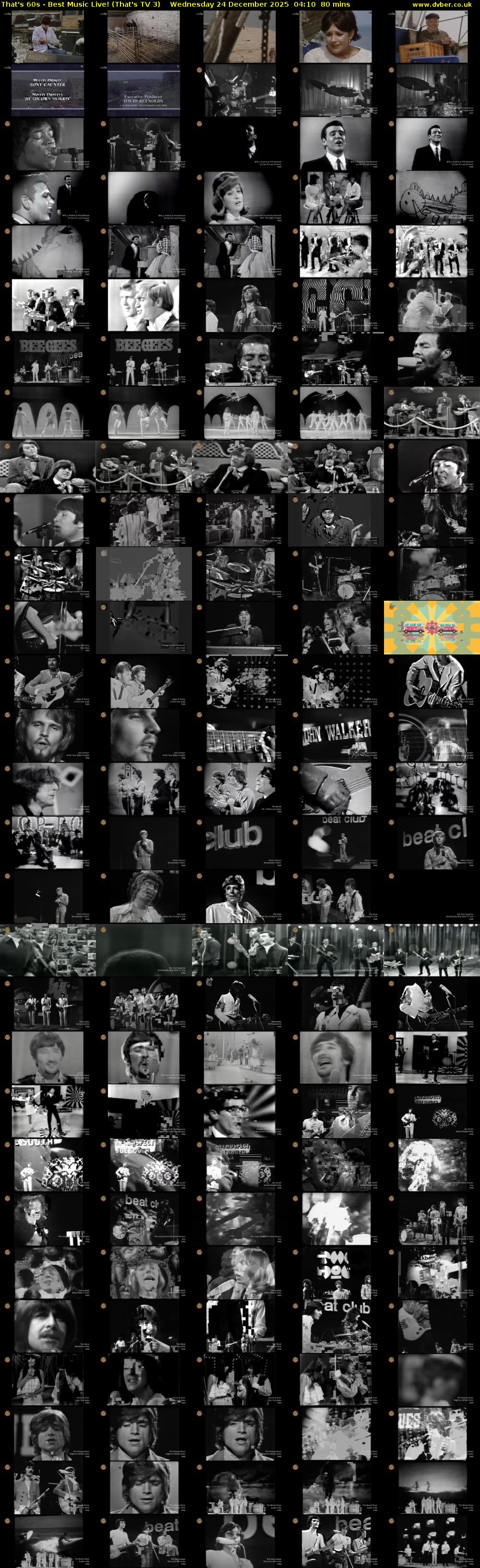 That's 60s - Best Music Live! (That's TV 3) Wednesday 24 December 2025 04:10 - 05:30
