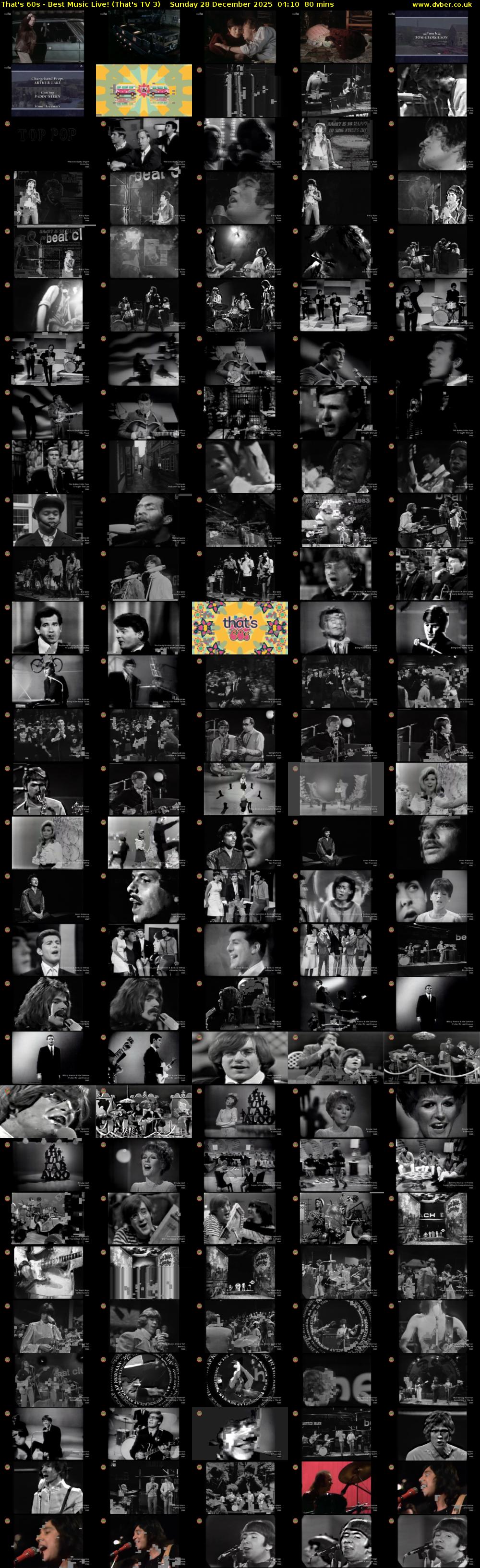 That's 60s - Best Music Live! (That's TV 3) Sunday 28 December 2025 04:10 - 05:30