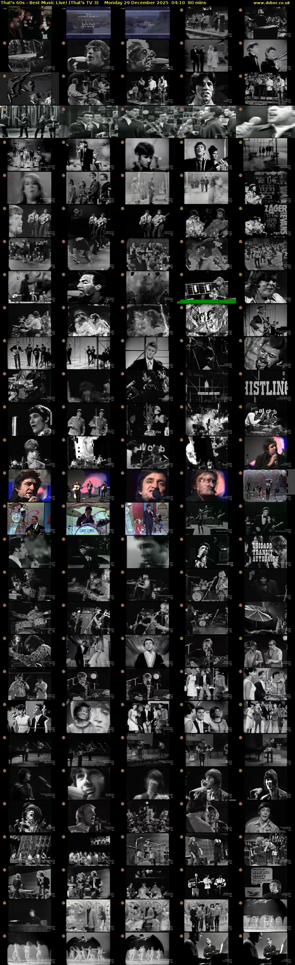 That's 60s - Best Music Live! (That's TV 3) Monday 29 December 2025 04:10 - 05:30