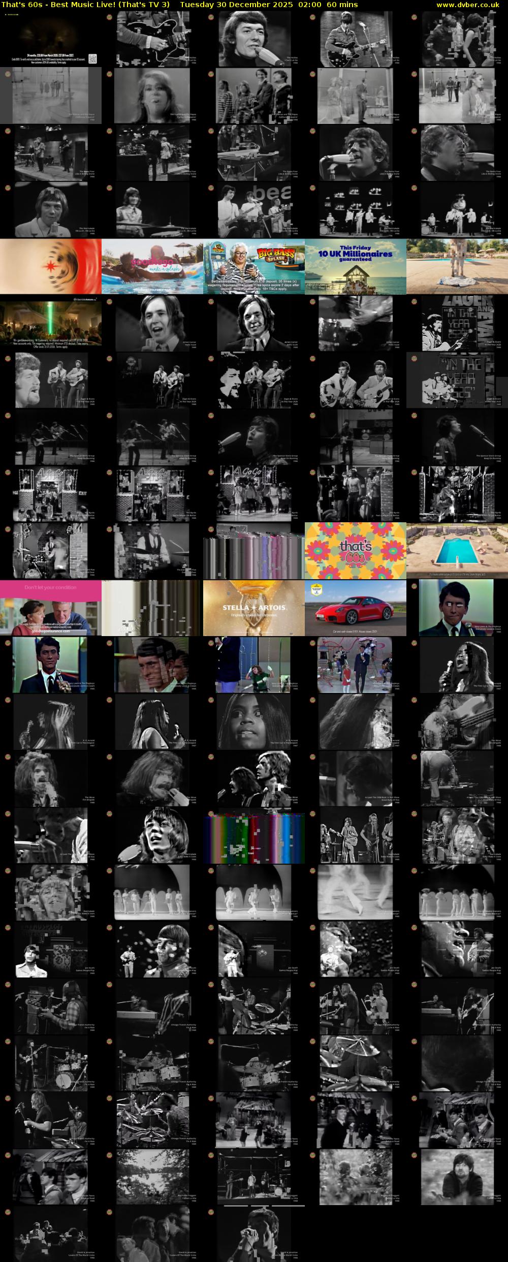That's 60s - Best Music Live! (That's TV 3) Tuesday 30 December 2025 02:00 - 03:00