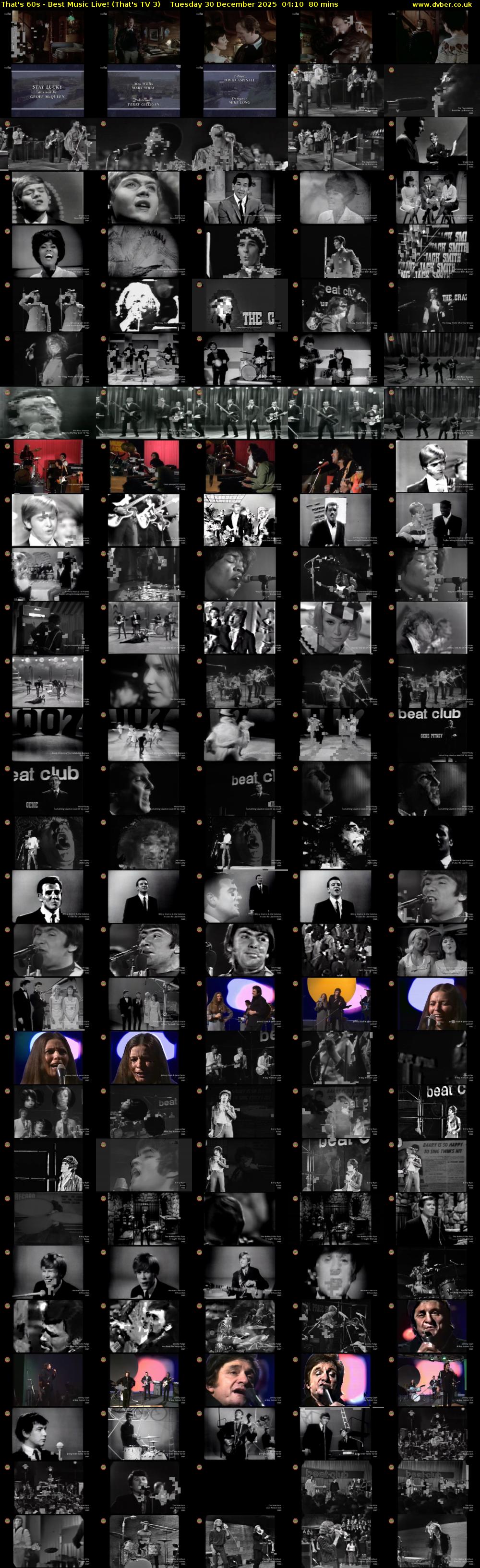 That's 60s - Best Music Live! (That's TV 3) Tuesday 30 December 2025 04:10 - 05:30