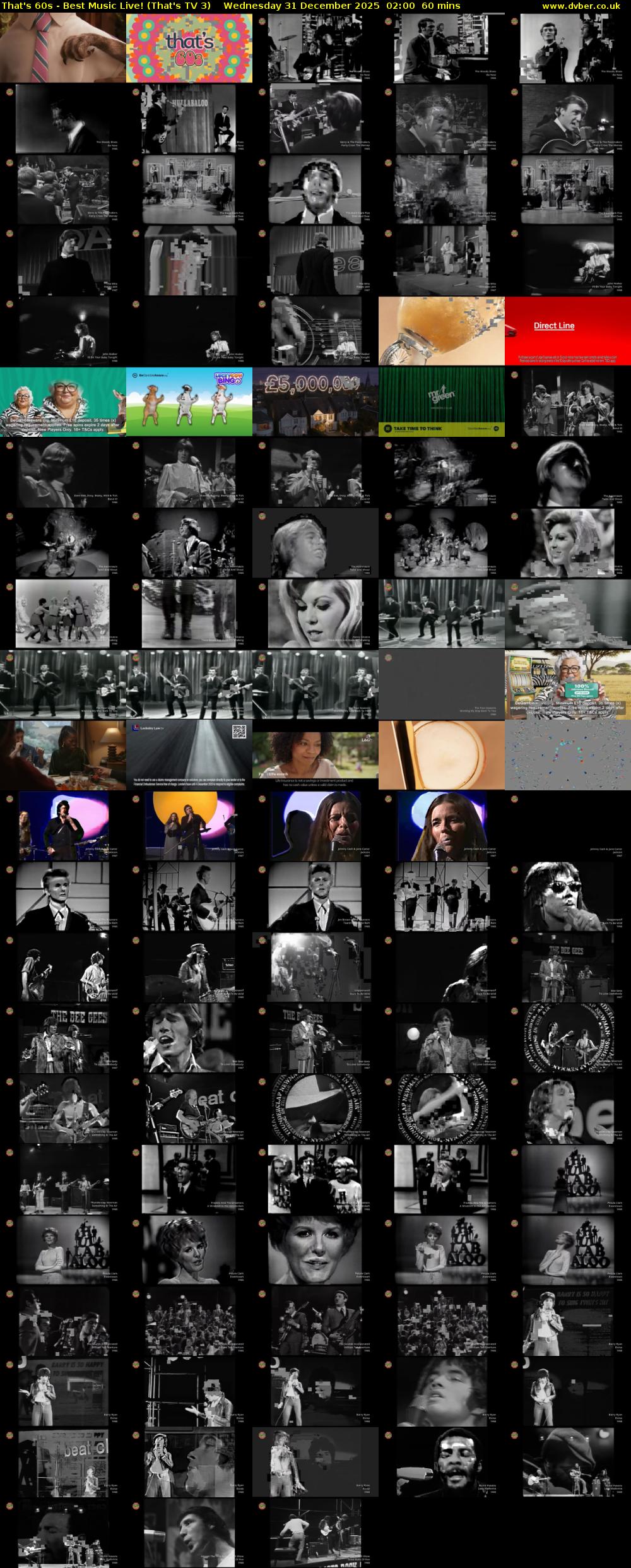 That's 60s - Best Music Live! (That's TV 3) Wednesday 31 December 2025 02:00 - 03:00