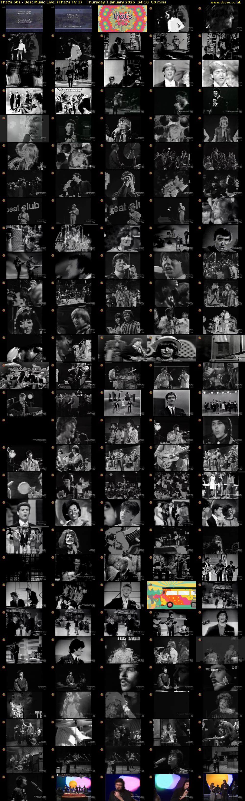 That's 60s - Best Music Live! (That's TV 3) Thursday 1 January 2026 04:10 - 05:30