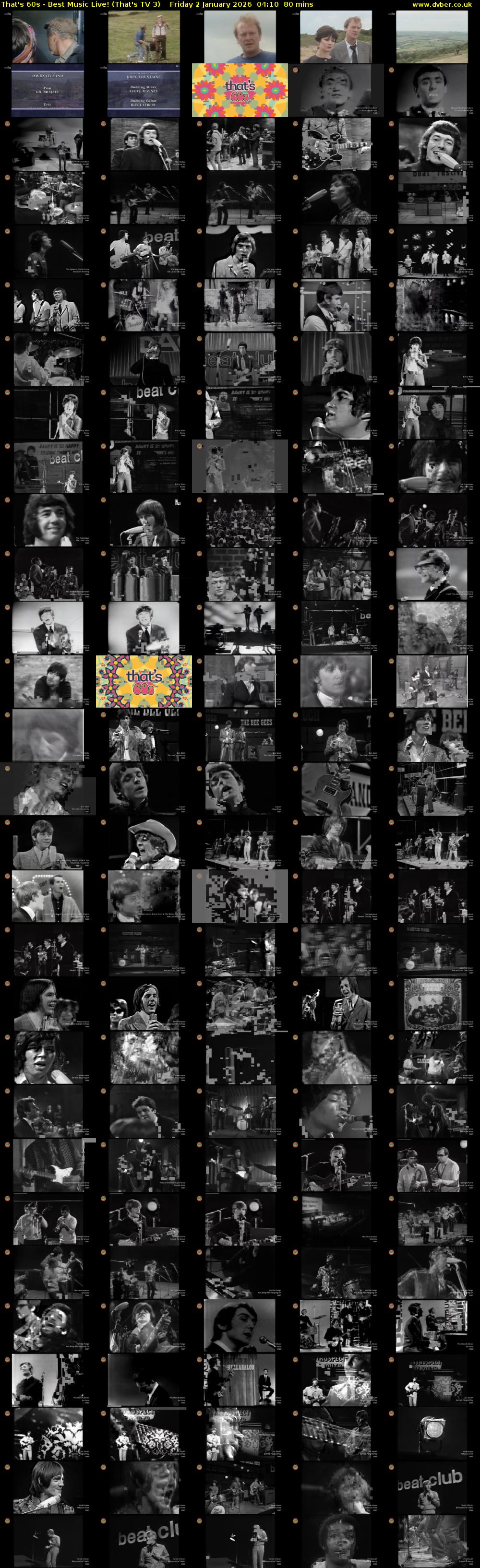 That's 60s - Best Music Live! (That's TV 3) Friday 2 January 2026 04:10 - 05:30