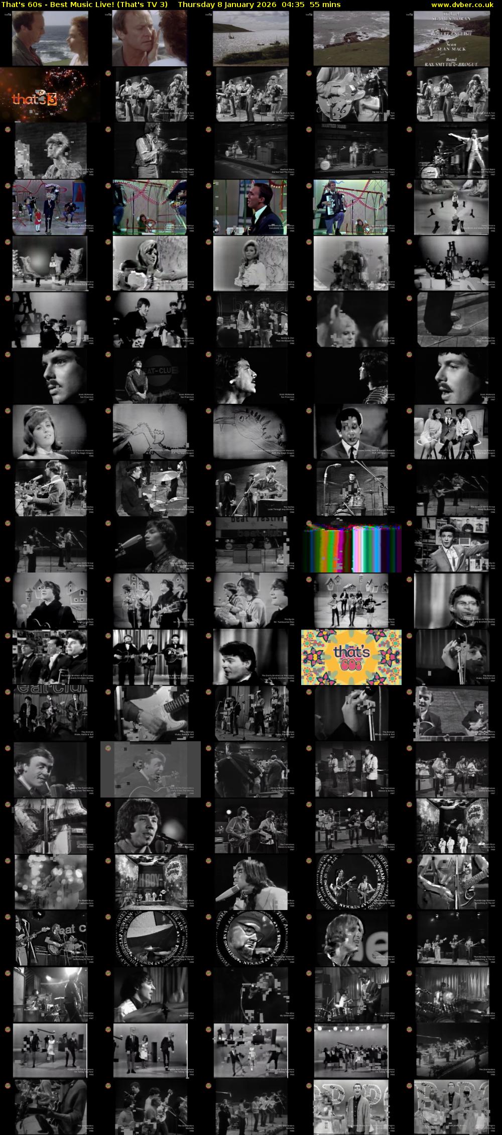 That's 60s - Best Music Live! (That's TV 3) Thursday 8 January 2026 04:35 - 05:30