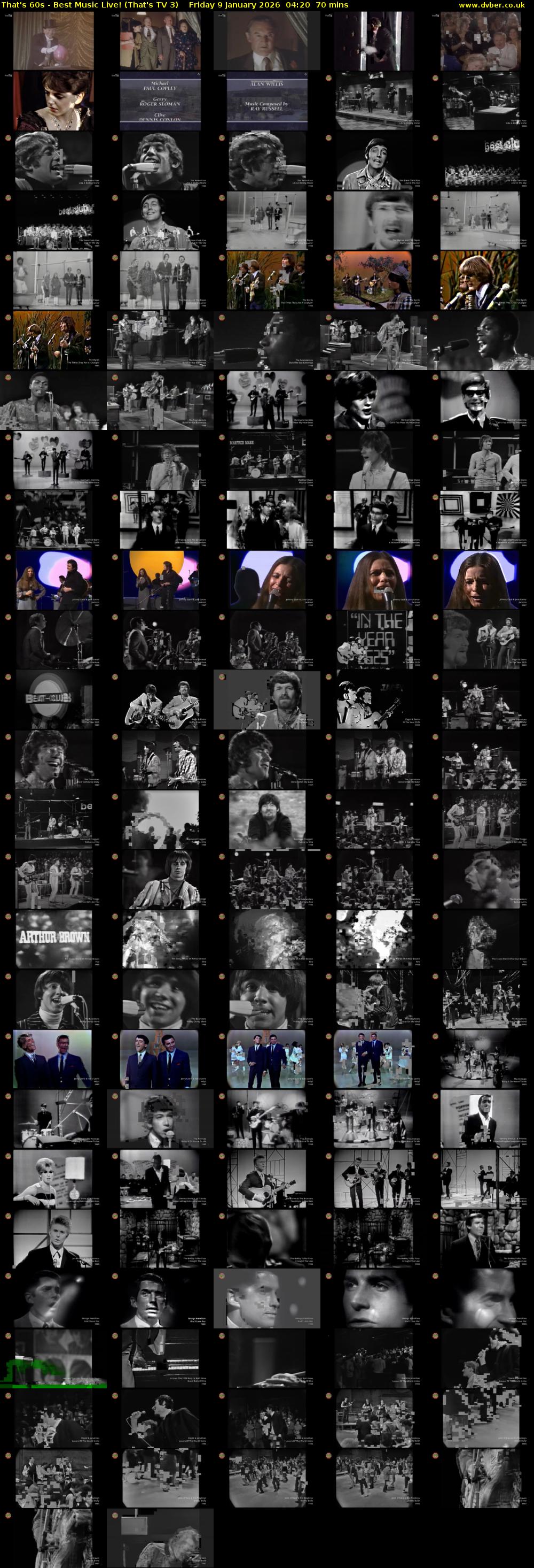 That's 60s - Best Music Live! (That's TV 3) Friday 9 January 2026 04:20 - 05:30