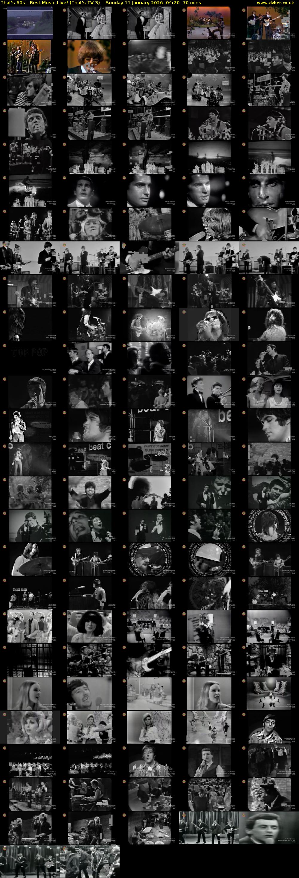 That's 60s - Best Music Live! (That's TV 3) Sunday 11 January 2026 04:20 - 05:30