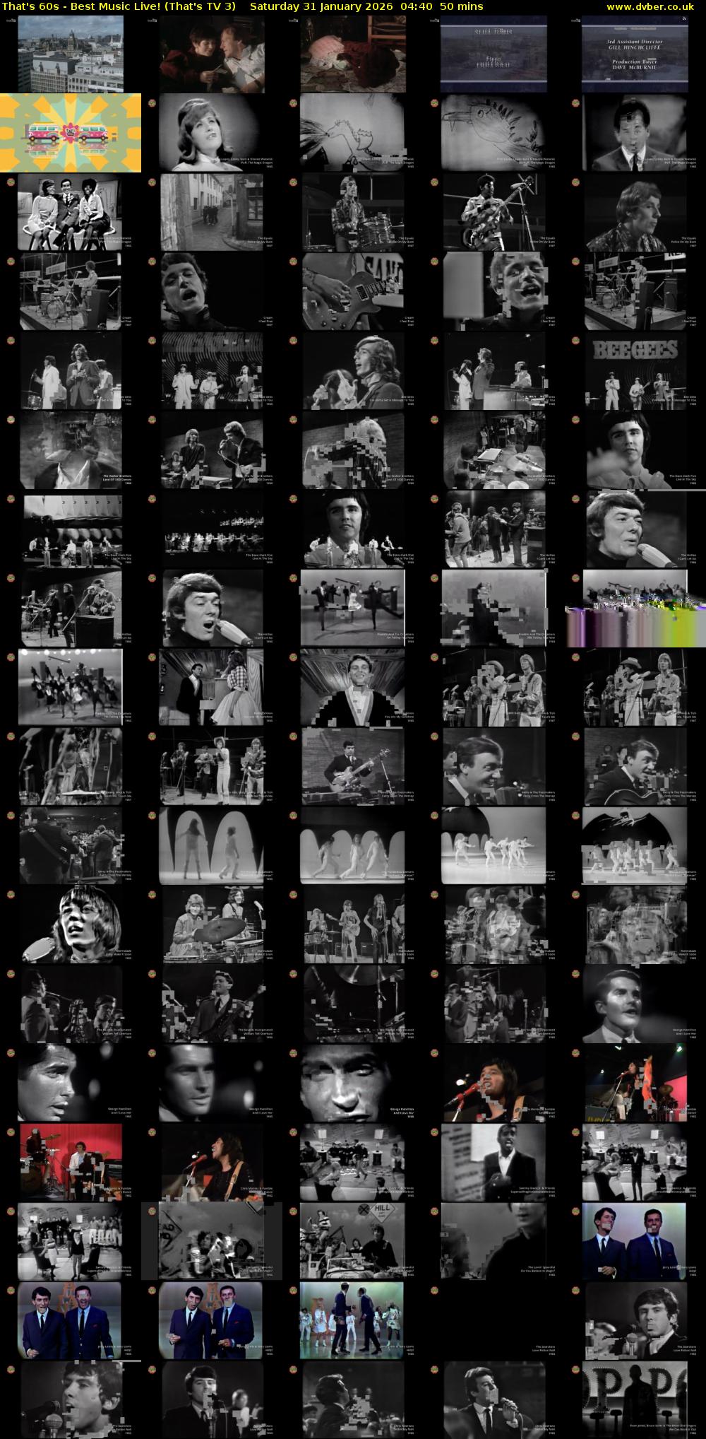 That's 60s - Best Music Live! (That's TV 3) Saturday 31 January 2026 04:40 - 05:30