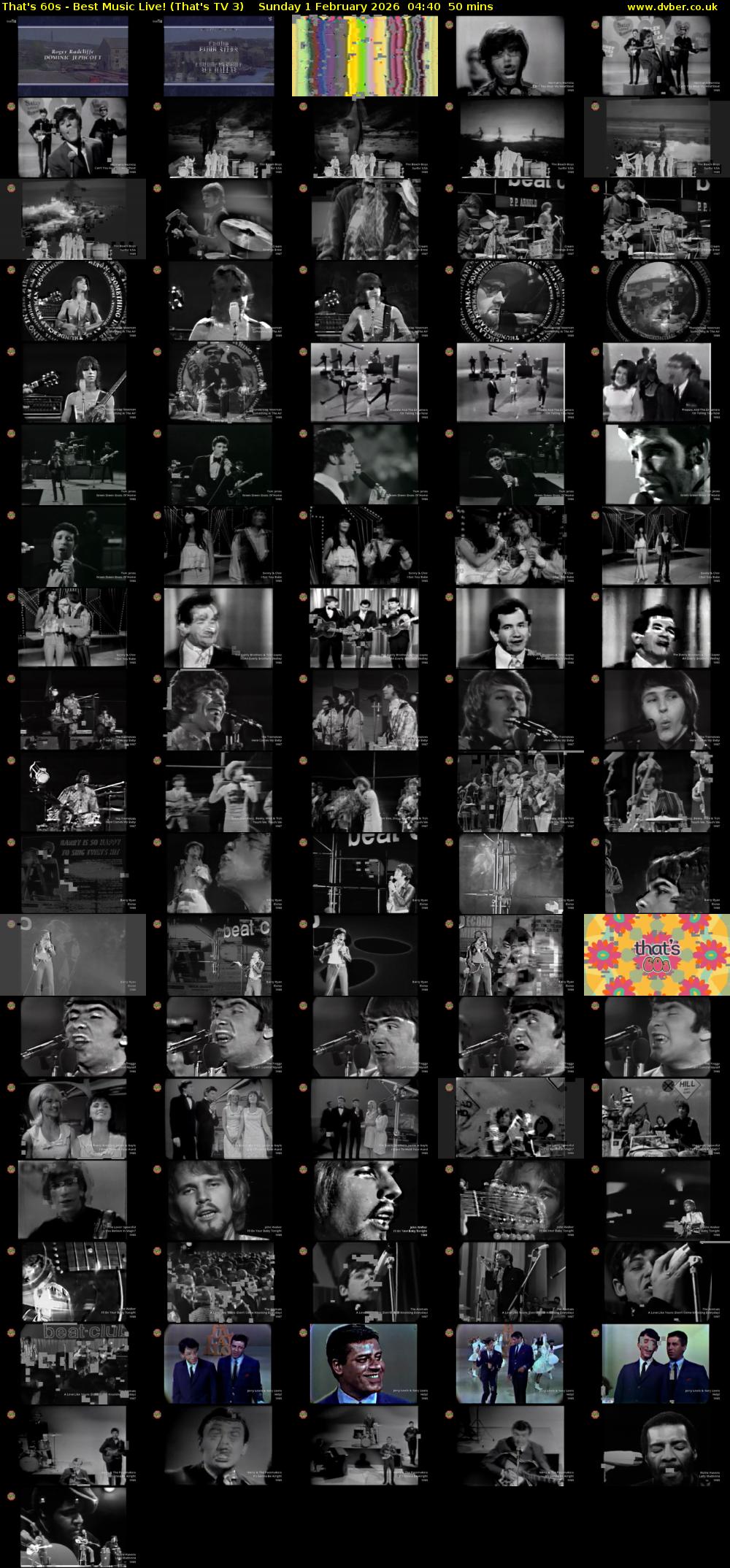 That's 60s - Best Music Live! (That's TV 3) Sunday 1 February 2026 04:40 - 05:30