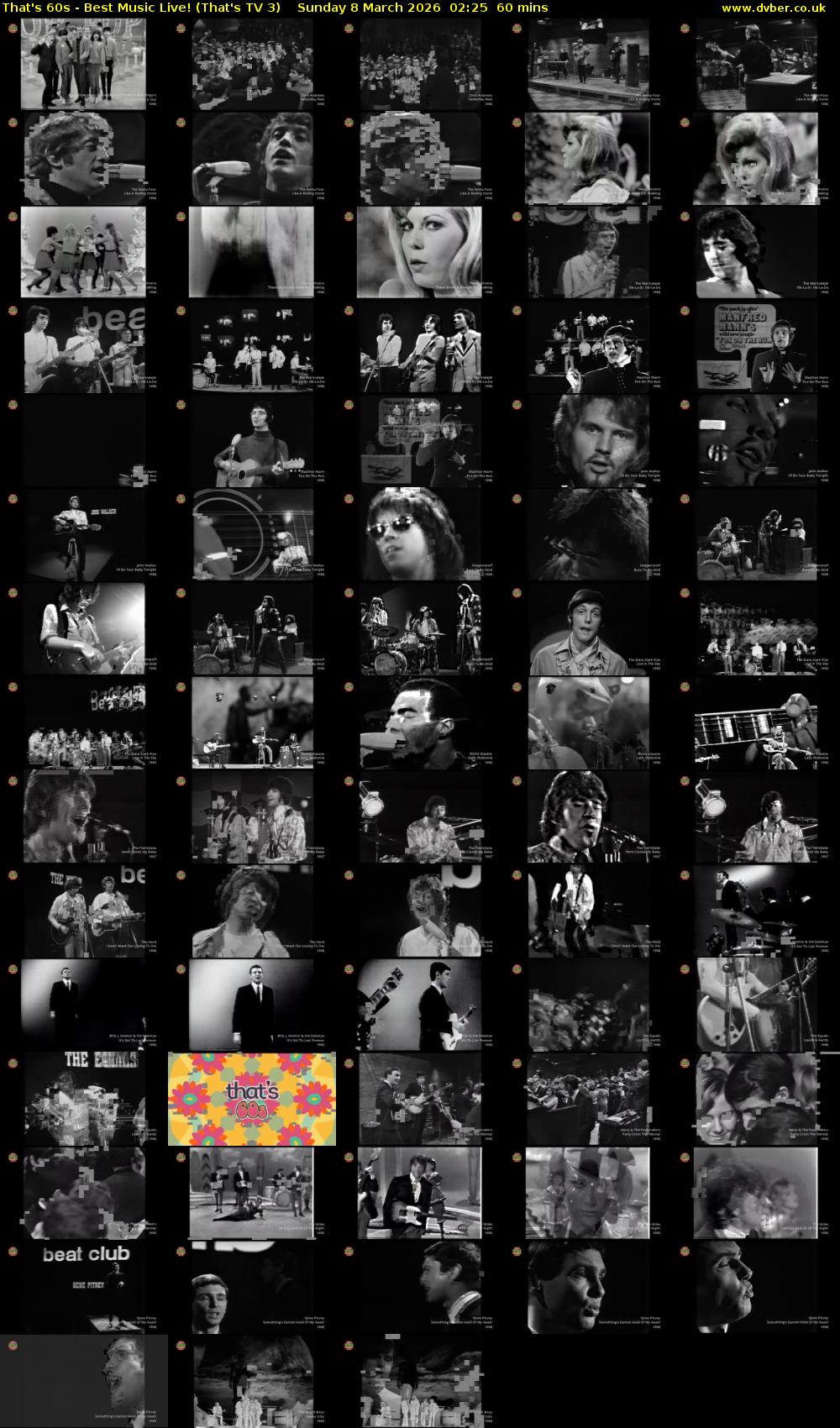 That's 60s - Best Music Live! (That's TV 3) Sunday 8 March 2026 02:25 - 03:25