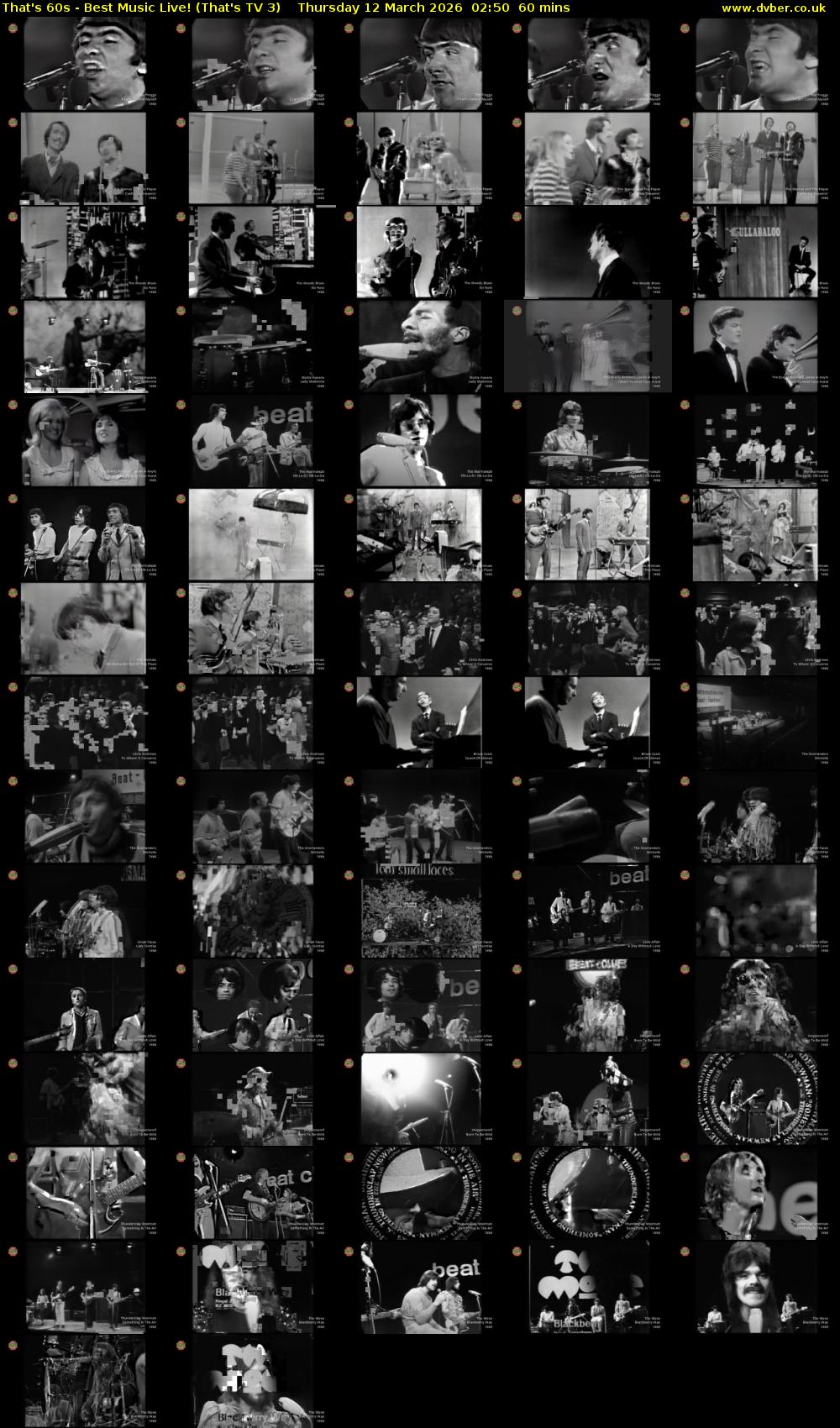 That's 60s - Best Music Live! (That's TV 3) Thursday 12 March 2026 02:50 - 03:50