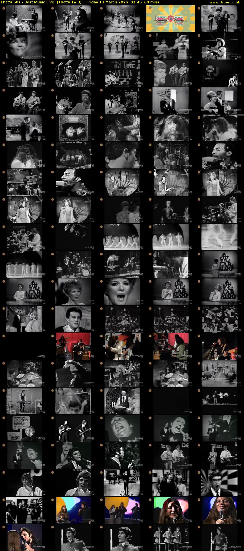 That's 60s - Best Music Live! (That's TV 3) Friday 13 March 2026 02:45 - 03:45
