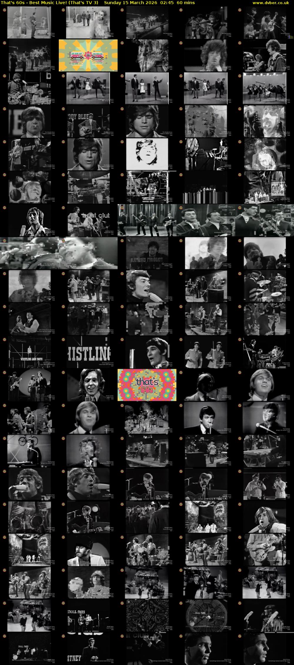 That's 60s - Best Music Live! (That's TV 3) Sunday 15 March 2026 02:45 - 03:45