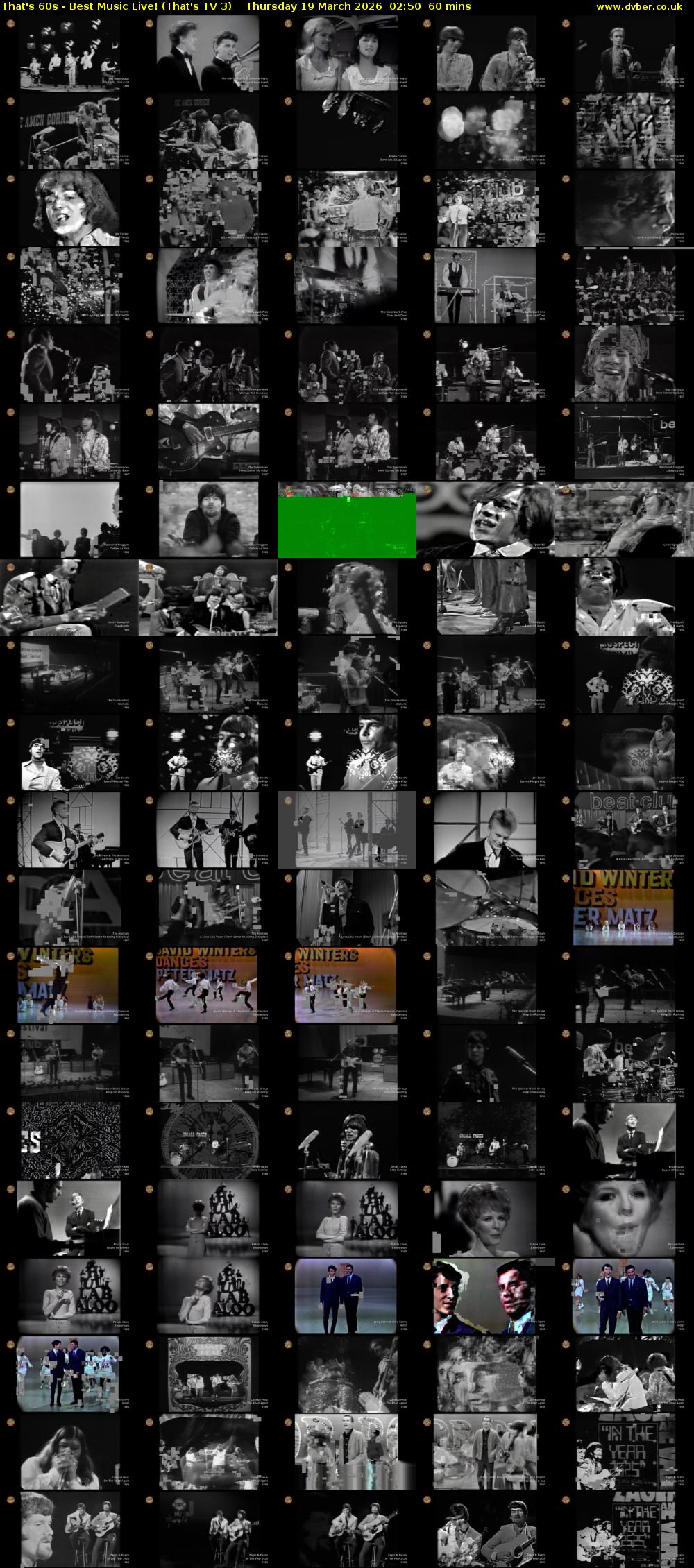 That's 60s - Best Music Live! (That's TV 3) Thursday 19 March 2026 02:50 - 03:50