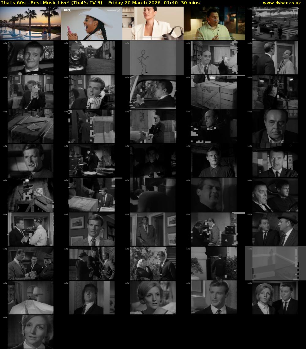 That's 60s - Best Music Live! (That's TV 3) Friday 20 March 2026 01:40 - 02:10