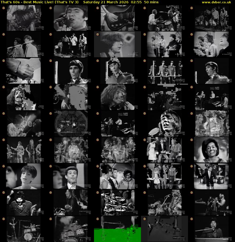 That's 60s - Best Music Live! (That's TV 3) Saturday 21 March 2026 02:55 - 03:45