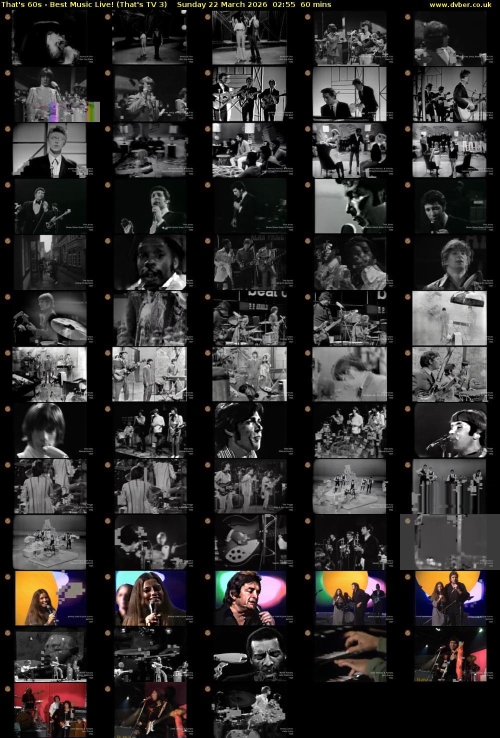 That's 60s - Best Music Live! (That's TV 3) Sunday 22 March 2026 02:55 - 03:55