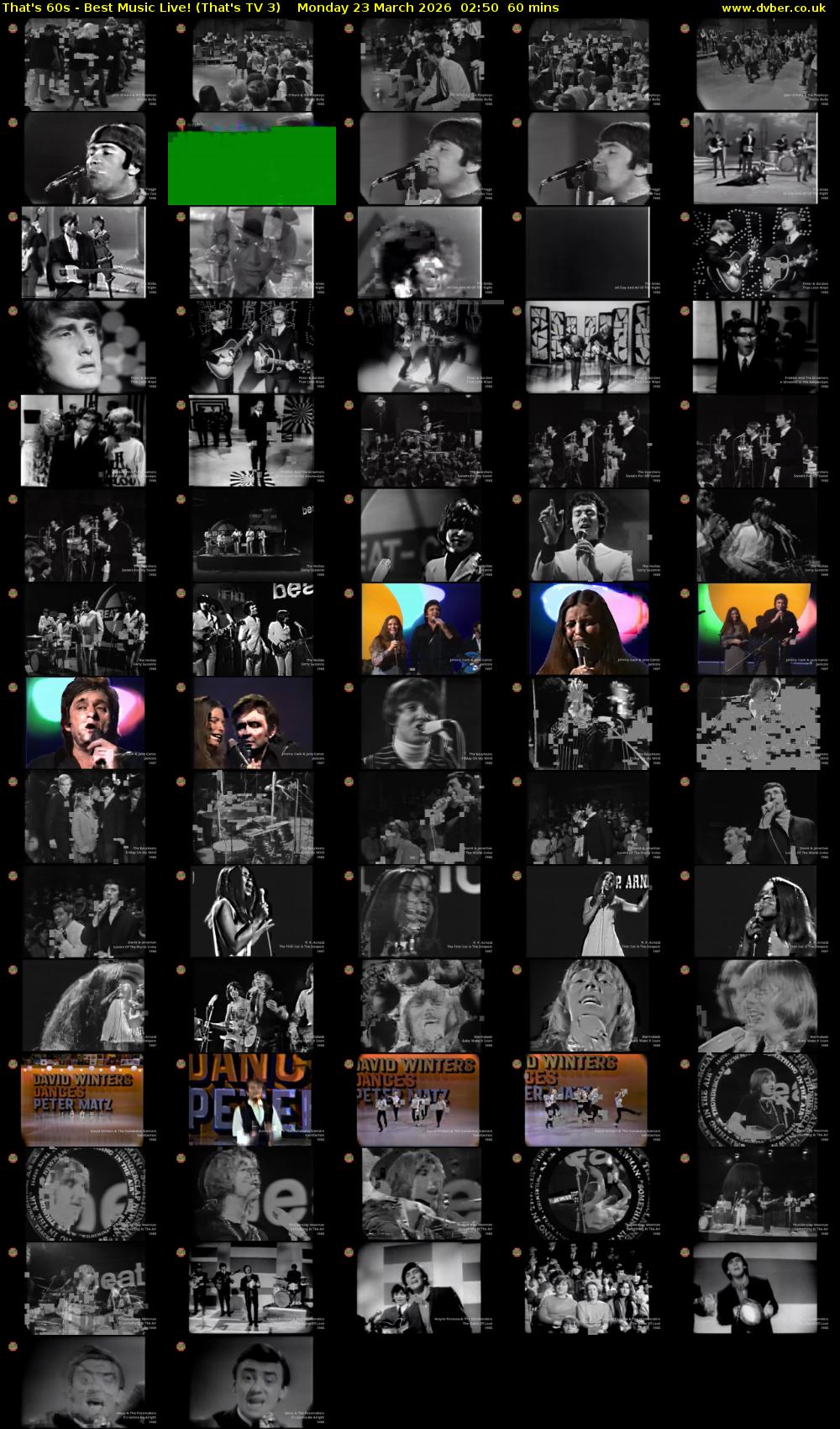 That's 60s - Best Music Live! (That's TV 3) Monday 23 March 2026 02:50 - 03:50