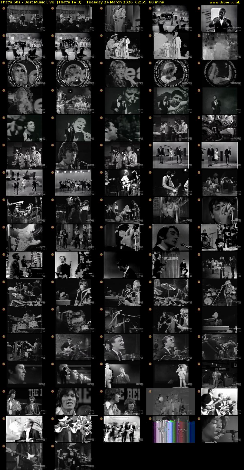 That's 60s - Best Music Live! (That's TV 3) Tuesday 24 March 2026 02:55 - 03:55