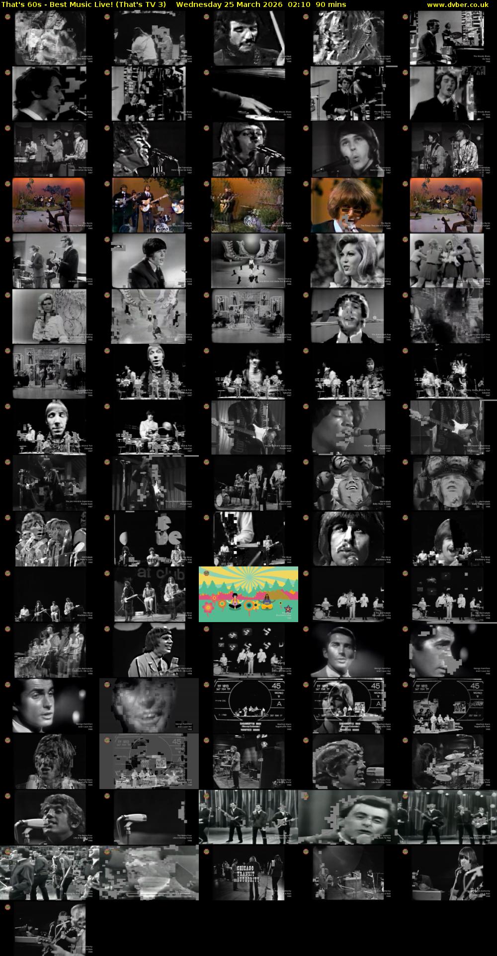 That's 60s - Best Music Live! (That's TV 3) Wednesday 25 March 2026 02:10 - 03:40