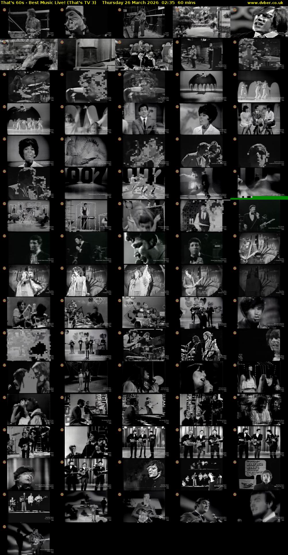 That's 60s - Best Music Live! (That's TV 3) Thursday 26 March 2026 02:35 - 03:35