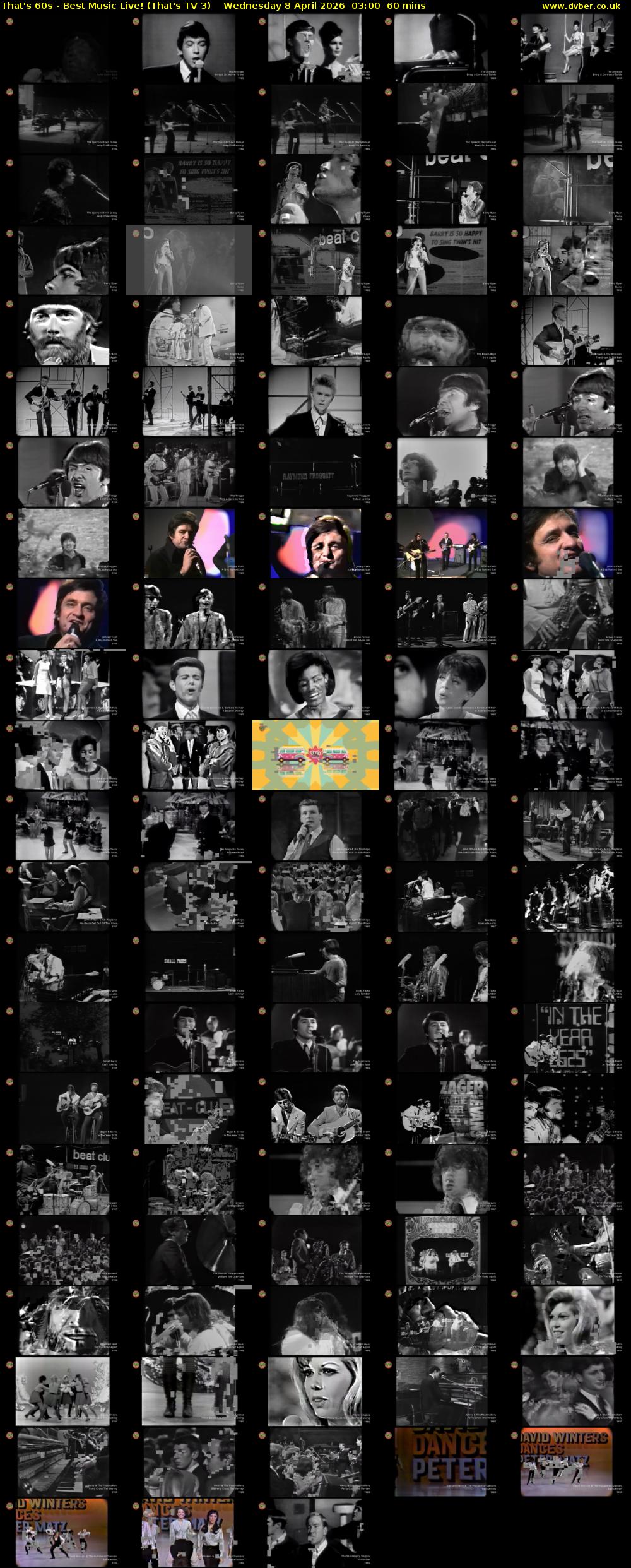 That's 60s - Best Music Live! (That's TV 3) Wednesday 8 April 2026 03:00 - 04:00