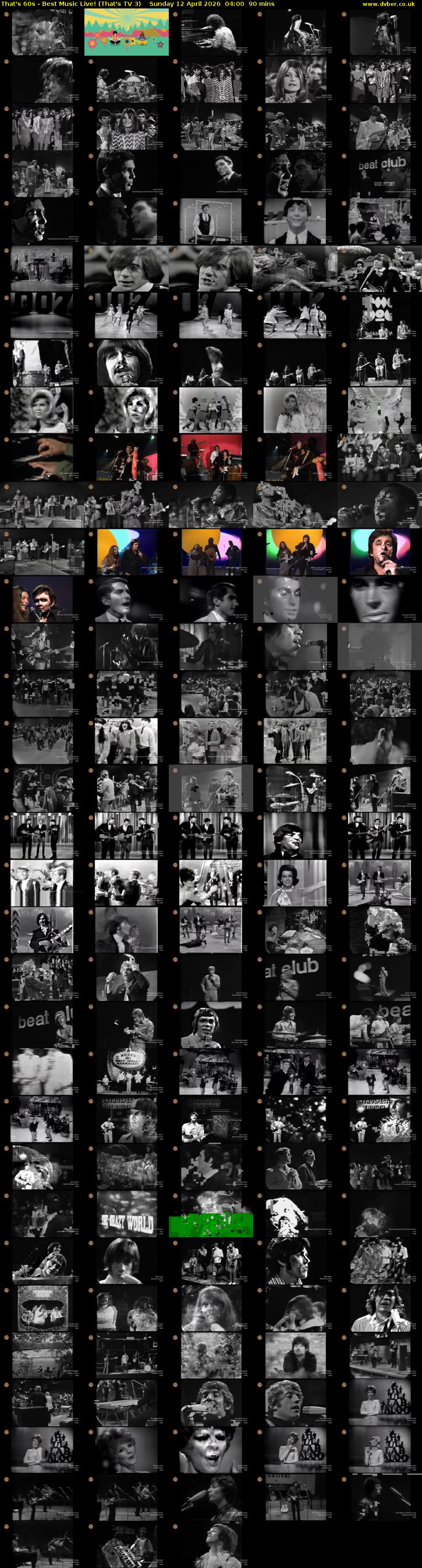 That's 60s - Best Music Live! (That's TV 3) Sunday 12 April 2026 04:00 - 05:30