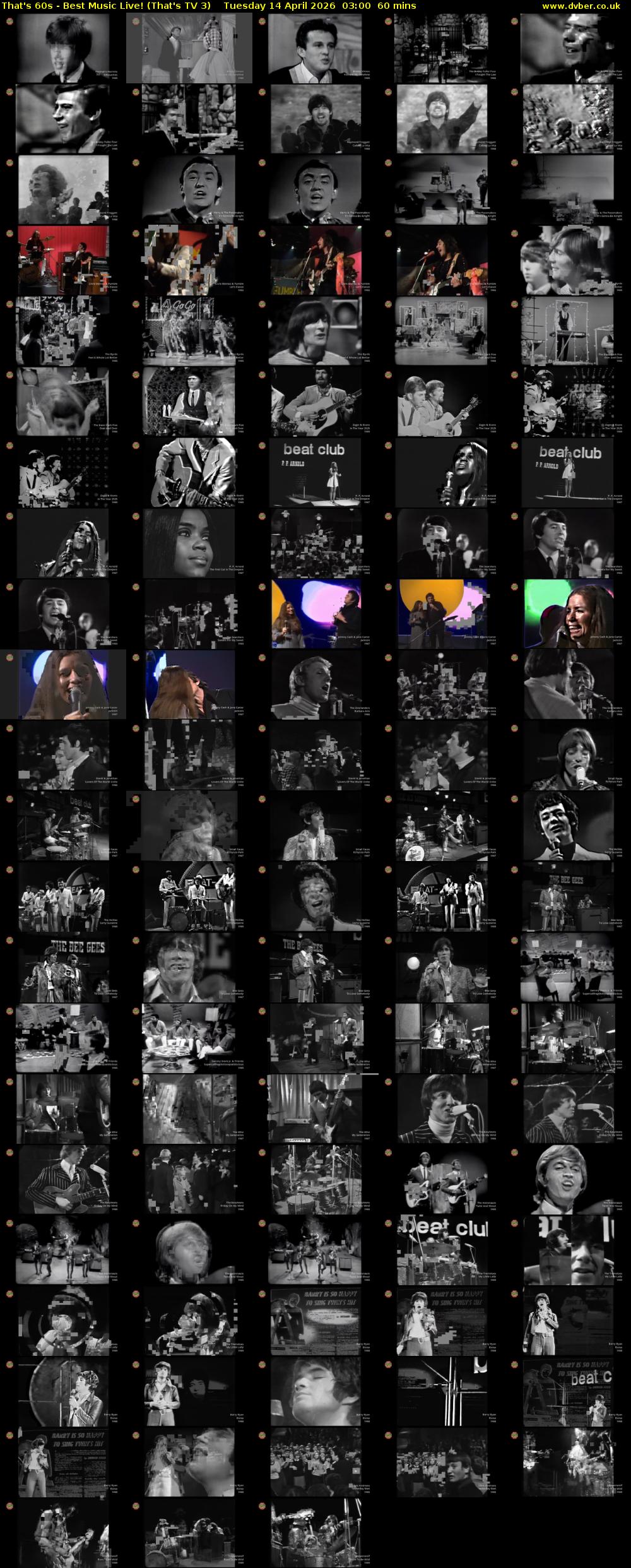 That's 60s - Best Music Live! (That's TV 3) Tuesday 14 April 2026 03:00 - 04:00