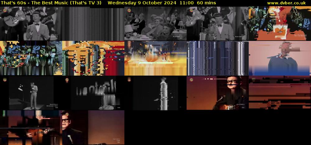 That's 60s - The Best Music (That's TV 3) Wednesday 9 October 2024 11:00 - 12:00