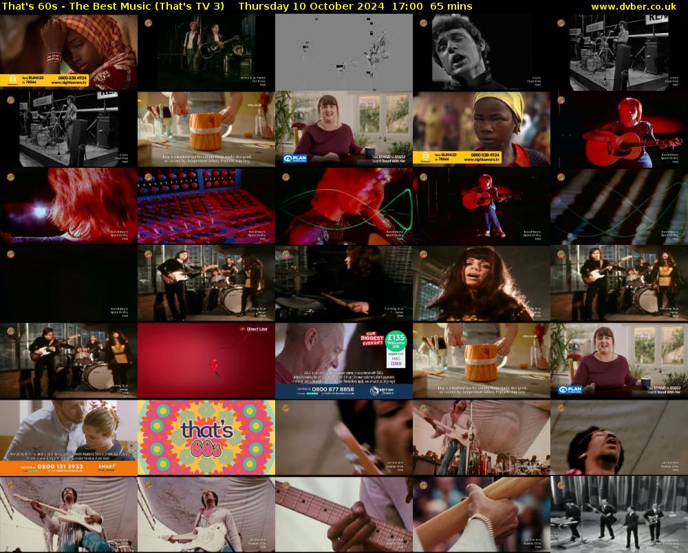 That's 60s - The Best Music (That's TV 3) Thursday 10 October 2024 17:00 - 18:05