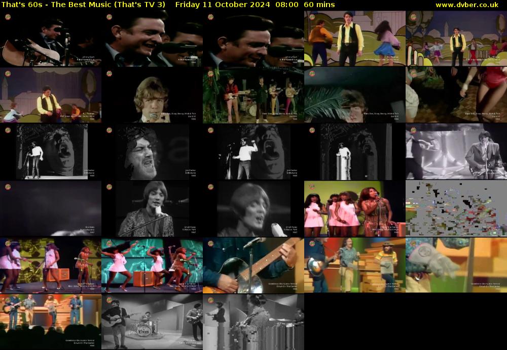 That's 60s - The Best Music (That's TV 3) Friday 11 October 2024 08:00 - 09:00