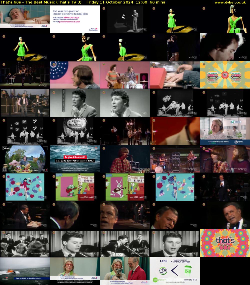 That's 60s - The Best Music (That's TV 3) Friday 11 October 2024 12:00 - 13:00