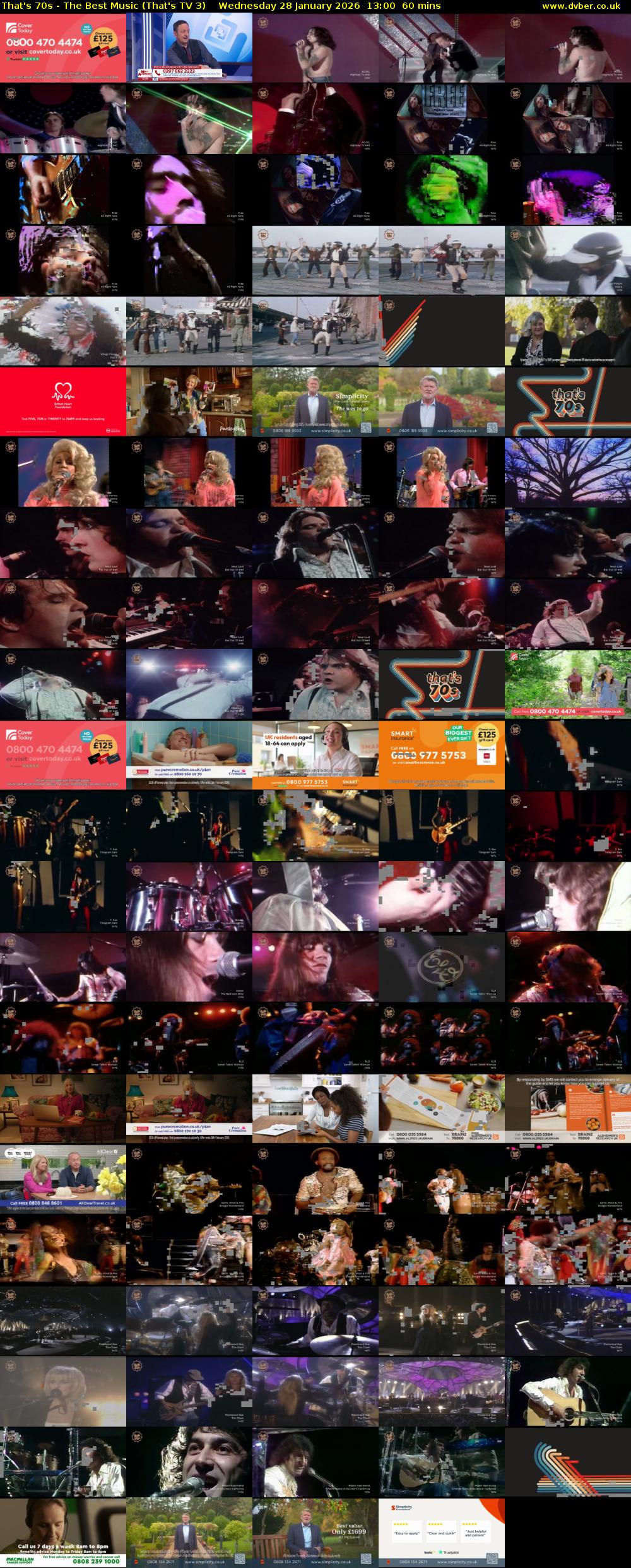 That's 70s - The Best Music (That's TV 3) Wednesday 28 January 2026 13:00 - 14:00