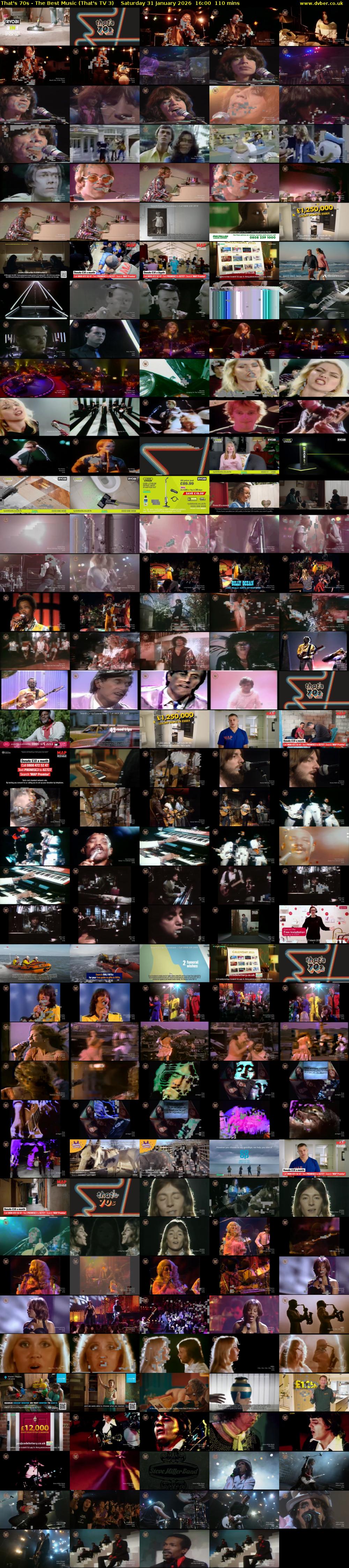 That's 70s - The Best Music (That's TV 3) Saturday 31 January 2026 16:00 - 17:50