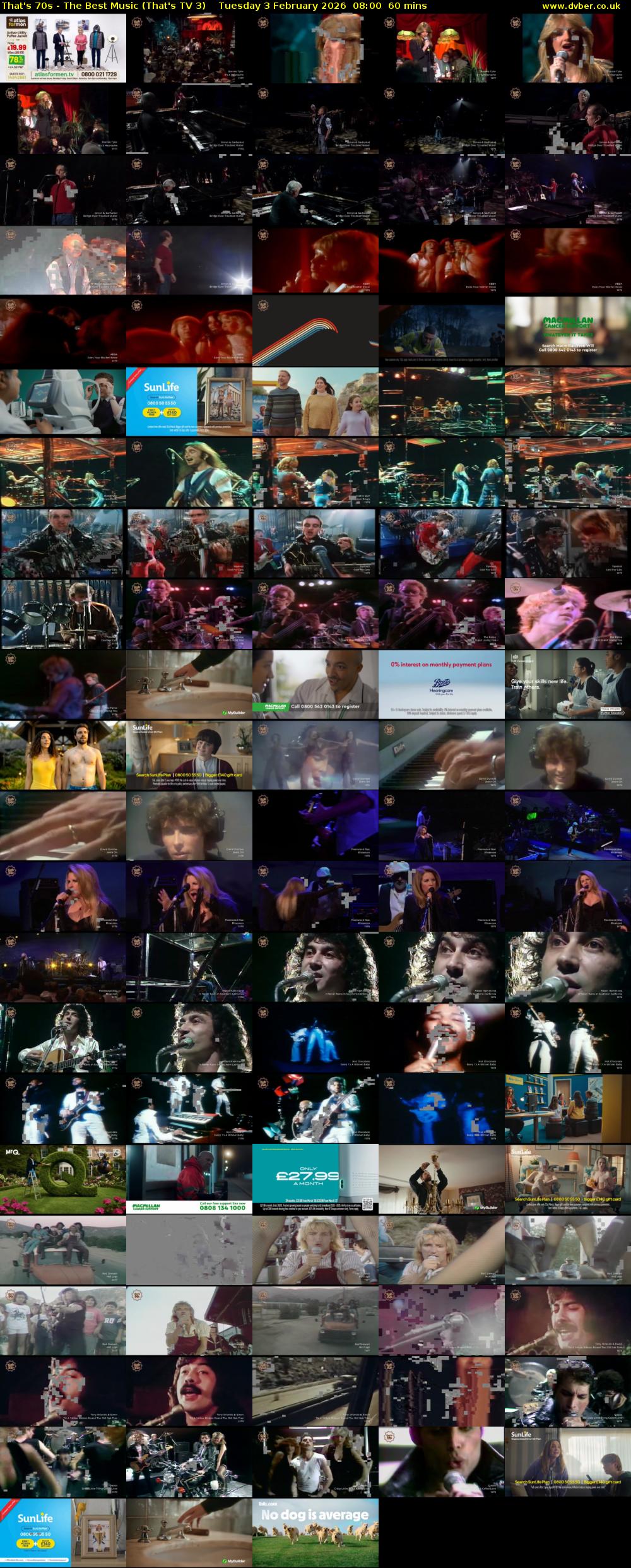 That's 70s - The Best Music (That's TV 3) Tuesday 3 February 2026 08:00 - 09:00