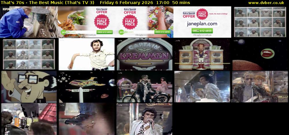 That's 70s - The Best Music (That's TV 3) Friday 6 February 2026 17:00 - 17:50