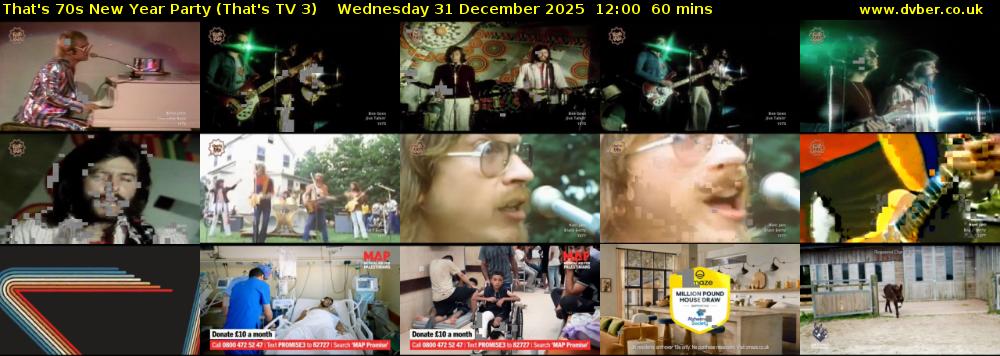 That's 70s New Year Party (That's TV 3) Wednesday 31 December 2025 12:00 - 13:00