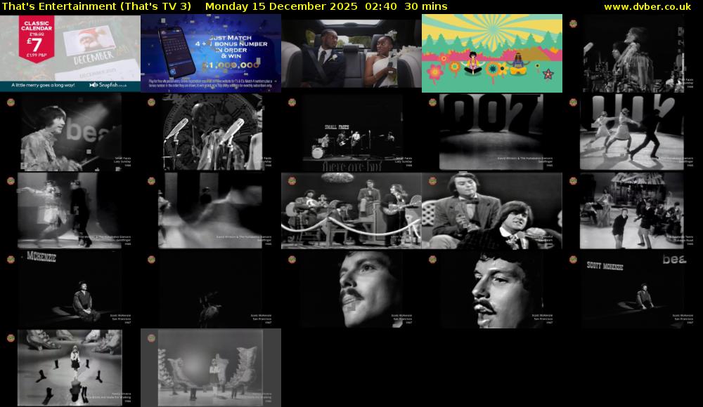 That's Entertainment (That's TV 3) Monday 15 December 2025 02:40 - 03:10