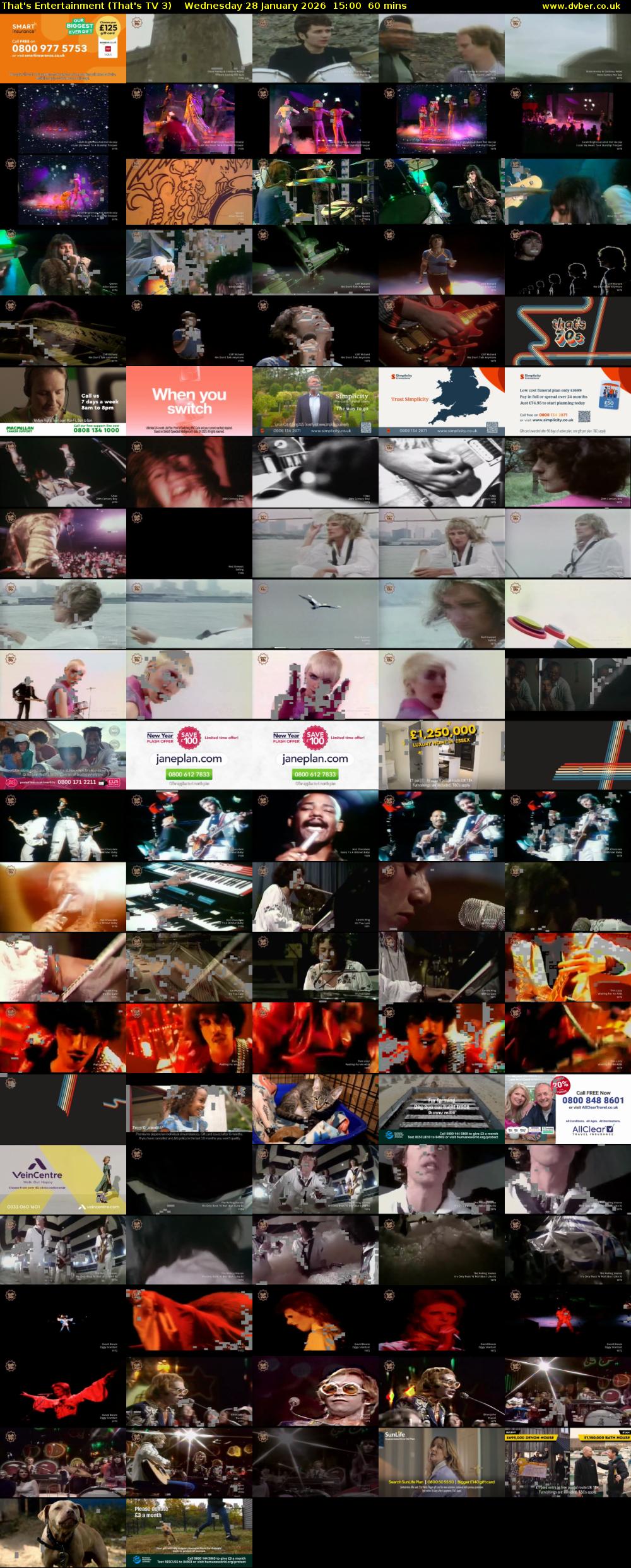 That's Entertainment (That's TV 3) Wednesday 28 January 2026 15:00 - 16:00