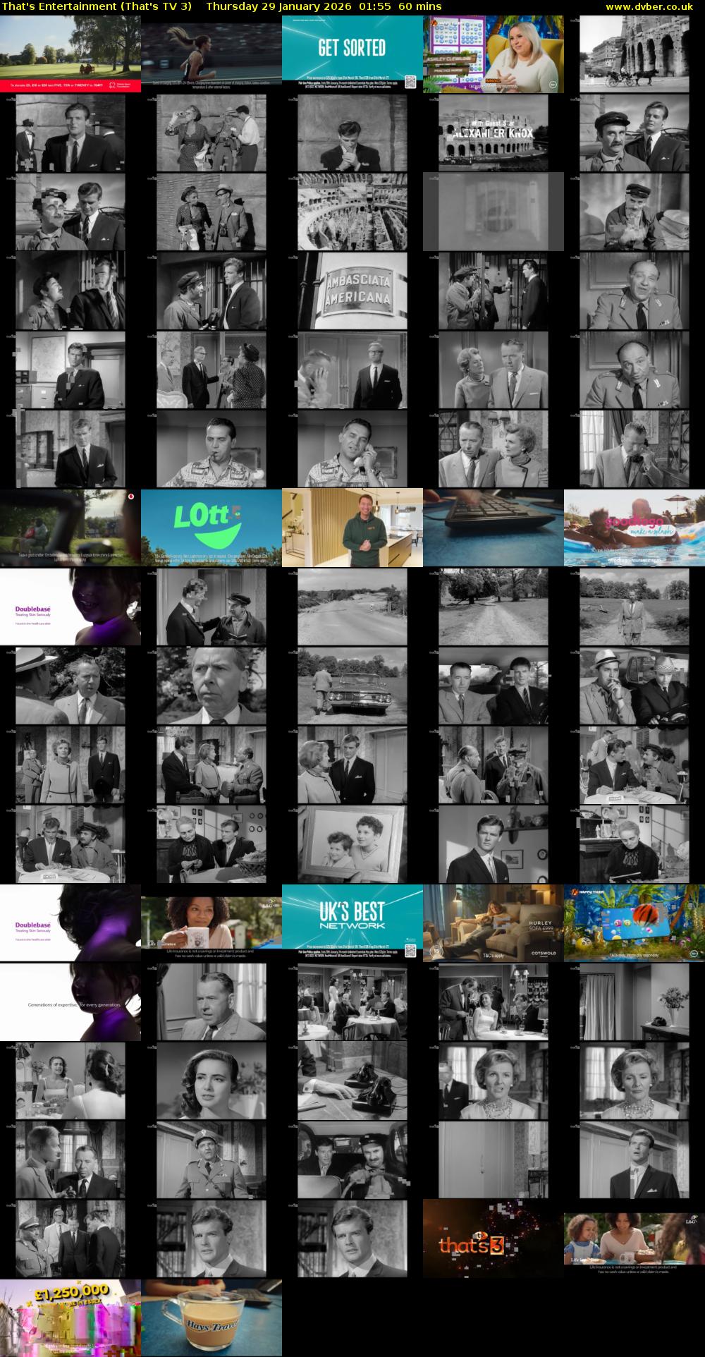 That's Entertainment (That's TV 3) Thursday 29 January 2026 01:55 - 02:55